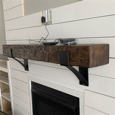 mantel with metal brackets|hidden fireplace mantel brackets.